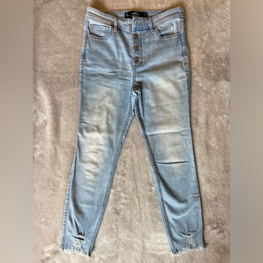 Hollister girls high rise cropped skinny jeans